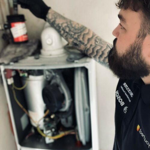 Our Liam Servicing one of our boilers, great job Liam